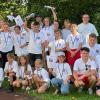 Die Teams der Jugend 1, 2 und 3 der Kreiswasserwacht Haßberge freuen sich über den zweiten Platz in allen Altersstufen beim Bezirkswettbewerb der Wasserwacht Unterfranken in Schöllkrippen.