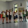 Andreas Klein, Andrea Zizer und Dorothea Hock trainierten mit acht Kindern Breakdance und Hip-Hop.