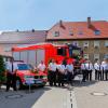 Fahrzeugsegnung von Kommandowagen und Rüstwagen.