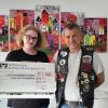 Links Anna Lena Hausdörfer. Rechts Marco Klingert, Präsident MF Gallier.