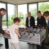 Ein Platz am Kickertisch war heiß begehrt. Ein Platz am Kickertisch war heiß begehrt.