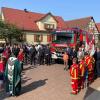 Segnung des neuen HLF 20 vor der Kirche in Oberthulba Segnung des neuen HLF 20 vor der Kirche in Oberthulba