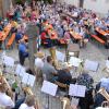Rund 150 Zuhörende bildeten eine schöne Kulisse für die Serenade zum 110-jährigen Bestehen des Posaunenchors.
