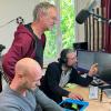 Mitarbeiter des Kreismedienzentrums (KMZ) Main-Tauber-Kreis im Studio in Distelhausen: Am Mittwoch, 8. Mai, findet die 15. Distelhäuser Medienwerkstatt für Lehrkräfte aus der Region statt.