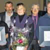 Geehrt für ihr Engagement rund um Großeibstadt: Unser Bild zeigt von links (erste Reihe) Marianne Behr, die 40 Jahre lang als Ortsbäuerin tätig war, Isolde Heim, die 20 Jahre lang stellvertretende Ortsbäuerin war und Egbert Heim, der 25 Jahre als Ortsobmann engagiert war. Bürgermeister Emil Sebald (hinten rechts) und Stellvertreter Karl Hübner (hinten links) überreichten Präsente.