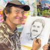 Der Künstler und sein Metier: Carlo Dernbach ist Porträtist, Karikaturist und Schnellzeichner und demnächst im Fernsehen.
