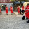Schweinfurts Johanniter feierten ihren Schutzpatron in der St. Johannis-Kirche, mit dabei war auch die Rettungshundestaffel.