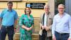 Beim Besuch in Hofheim (von links): Sachgebietsleiter Bernd Hirschlein, die Landtagsabgeordneten  Martina Gießübel und Steffen Vogel und Abteilungsleiter Dr. Reinhard Bischoff.