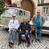 Die ADAC-Oldtimerfahrt Hessen-Thüringen passierte heuer Fladungen. Auf dem Marktplatz wurde den Teilnehmern ein besonderer Empfang bereitet.