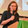 Lisa Badum bei ihrem Vortrag in der Alten Turnhalle in Lohr. 