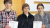 Die Gewinner im Planspiel Börse: Janek Gisder (16), Clemens Atzler (16) und Tobias Bönisch (15) aus der Klasse 9f der Staatlichen Realschule Bad Kissingen (von links) waren erfolgreich.