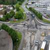 Die Großbaustelle an der BayWa-Kreuzung in Bad Neustadt.