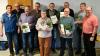 Die in der Mitgliederversammlung geehrten Dame und Herren stellten sich mit den beiden Vorsitzenden zum Erinnerungsfoto, von links 2. Vorsitzender Peter Fischer, Florian Schmucker, Dieter Schüler, Günter Bauer, Doris Schober, Werner Lutz, Roland Hohmann, Hans Stuhlinger, Volker Pfeiffer und 1. Vorsitzender Michael Dros.