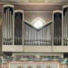 Die Karbacher Orgel vor dem Ausbau.
