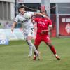 Fabrice Montcheu (11) von den Würzburger Kickers  im Zweikampf mit Martin Tiefenbrunner (40) vom DJK Vilzing. Die Würzburger Kickers gewinnen das letzte Heimspiel am Samstag 18.05.24 gegen die DJK Vilzing souverän mit 4:0 in der AKON Arena in Würzburg. Nach dem Spiel werden sie vom BFV zum Regionalliga Meister 2024 geehrt.
