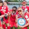 Die Würzburger Kickers gewinnen das letzte Heimspiel am Samstag 18.05.24 gegen die DJK Vilzing souverän mit 4:0 in der AKON Arena in Würzburg. Nach dem Spiel werden sie vom BFV zum Regionalliga Meister 2024 geehrt.
