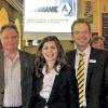 Wirtschaft in der Wirtschaft: Steuerberater Thomas Wahler, Nina Strunz (Allianz Global Investors) und der Direktor der Commerzbank Würzburg Bern Mill bei „Wirtschaft am Nachmittag“ im CU.