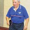 Disziplin geht ihm über alles: Dieter Spickermann, Teilnehmer an den bayerischen Tischtennis-Meisterschaften in Ochsenfurt.