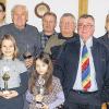 Die erfolgreichen Taubenzüchter des Vereins „Taubermünde“: (von links) Mike Freudenberger, Antonia Freudenberger, Hermann Rebitzer, Rudi Schwarz, Paula Freudenberger, Edgar Wagner, Vorsitzender Heinz Freudenberger und Guido Barczyk.