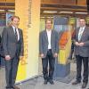 Informiert: Das Thema „Wohnen im Passivhaus“ präsentierten (von rechts) Maximilian Braun, Regionaldirektor der Sparkasse Tauberfranken, Frank Künzig, Projektleiter der Energieagentur des Main-Tauber-Kreises, Thomas Sternagel, Fachexperte und Architekt, Thomas Englert von der Sparkasse Tauberfranken, und Lothar Lauer, Geschäftsführer der Energieagentur des Main-Tauber-Kreises.
