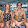 (ach)   Erfolgreichster Verein bei den bayerischen Meisterschaften der Schwimmer war Gastgeber SV 05 Würzburg. Im heimischen Wolfgang-Adami-Bad schwammen dabei auch zwei Nullfünfer die punktbesten Leistungen der dreitägigen Veranstaltung mit insgesamt 60 Wettbewerben: Lena Kalla über 100 Meter Schmetterling (1:00,1 Minuten) und Jan Wolfgarten (beide im Bild) über 1500 Meter Freistil (15:21 Minuten). Titel für die Würzburger Schwimmer gewannen noch Leonie Beck, Max Werkmeister, Sören Meißner, Armin Greß sowie die Freistil-Staffeln des SV 05. Aus Unterfranken trug sich auch Alibek Käsler (DJK Würzburg) in die Siegerliste ein, der über 50 m und 100 m Rücken gewann.