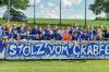 Der TSV Trappstadt ist vorzeitig Meister der Kreisliga Rhön und kehrt damit auf Anhieb zurück in die Bezirksliga. Den Titelgewinn feiern: Michael Bader (hinten von links), Ludwig Wagner, Christian Katzenberger, Sebastian Wagner, Peter Hutzler, Co-Trainer Martin Naber, Trainer Martin Beck, Jonas Schultheis, Horst Werner, Luke Harth, Luis Werner, Niklas Bauer, Ralf Wolf, Elias Werner, Andreas Heuring, Luca Derlet und Michael Neuhöfer sowie  Sebastian Schirling (vorne von links), Lukas Häpp, Hannes Mauer, Jannes Benkert, Marcel Dittmann, Hannes Bauer, Jonas Böckler, Dominik Valtenmeier, Florian Dömling, Manuel Nees, Gerd Häpp, Daniel Sauer und Dominik Schmitt.