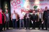 Die Vorsitzenden Cornelia Rosenberger und Christian Hörnig nahmen ihre besonderen Jubilare in die Mitte - für 60 bzw. 65 Jahre Mitgliedschaft ehrten sie (von links) Dieter Kopp, Hermann Becherer, Walter Hemmerich, Willi Weiß, Karlheinz Geis und Dieter Krämer.