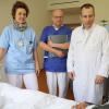Stroke Unit im Caritas-Krankenhaus Bad Mergentheim (von links): Stationsleitung Susanne Hoffmann mit Oberarzt Dr. Rüdiger Holzapfel und Chefarzt Prof. Dr. Mathias Buttmann.