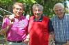 Die ehemaligen Schweinfurter Radsportler (von links) Hugo Popp, Karl Raab und Ernst Lang