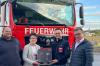 Auf dem Foto (von links): 1. Kommandant Andreas Kechel, die Vorsitzende des Frauenbundes Edeltraud Kemmer, 2. Kommandant Justus Ernst und 1. Bürgermeister Peter Ernst.