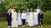 Die Kommunionkinder aus Saal, Wülfershausen und Eichenhausen feierten in der Findelbergkirche ihre erste heilige Kommunion. Pater Jose und Pastoralreferentin Karina Dietz begleiteten die Kinder zum Tisch des Herrn.