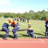 Ein simulierter Löschangriff mit Wasserentnahme aus einem offenen Gewässer war eine weitere Aufgabe. Streng nach den Feuerwehr-Dienstvorschriften musste diese Übung in Teamwork gemeistert werden. Der Wertungsrichter überprüfte, ob eine Wasserabgabe möglich gewesen wäre.
