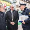 Polizei, Feuerwehr, Rettungskräfte. Bayerns Innenminister Joachim Herrmann eröffnet als Schirmherr den 12. Landestag der Verkehrssicherheit am Samstag 20.04.24 in Würzburg.