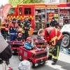 Polizei, Feuerwehr, Rettungskräfte. Bayerns Innenminister Joachim Herrmann eröffnet als Schirmherr den 12. Landestag der Verkehrssicherheit am Samstag 20.04.24 in Würzburg.