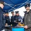 Polizei, Feuerwehr, Rettungskräfte. Bayerns Innenminister Joachim Herrmann eröffnet als Schirmherr den 12. Landestag der Verkehrssicherheit am Samstag 20.04.24 in Würzburg.
