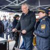 Polizei, Feuerwehr, Rettungskräfte. Bayerns Innenminister Joachim Herrmann eröffnet als Schirmherr den 12. Landestag der Verkehrssicherheit am Samstag 20.04.24 in Würzburg.