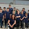 Kinderfeuerwehr Nordheim vor dem Atemschutz-Übungszentrum in Salz.