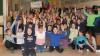 Spendeübergabe an die Grundschule in Bütthard mit Annette Hartel von der Raiffeisenbank Bütthard-Gaukönigshofen (hinten).