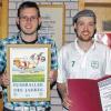 Sportfreunde-Ehrung (v. l.): der neue Vorstand Manuel Werner, der Fußballer des Jahres Steffen Vollert, Thomas Heilmann (für 200 Spiele geehrt) und der neue geschäftsführende Vorsitzende Reinhold Heilmann.