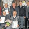 Ehrungen: Der Obst- und Gartenbauverein Röthlein ehrte seine Jubilare: (von links) Georg Ziegler, Artur Schäfer, Stefan Szallay, Albert Hein, stellvertretender Landrat Paul Heuler, Herbert Knaup, davor Alfons Krug und Walter Zilch.