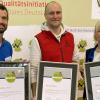 Sie freuen sich über das Zertifikat (von links): Michael Seiterle, Tourismusverband Spessart-Mainland, Jürgen Goldbach, Tourist-Information Lohr a. Main und Andrea Kaup vom Touristikverband Räuberland.