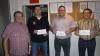 Auf dem Foto von links: 1. Vorsitzender Claus Haßfurter, 3. Sieger Michael Geier, 1. Sieger Alexander Bergmann und 2. Sieger Michael Vonhausen.