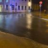 Am frühen Montagmorgen standen die Hartmannstraße und die Münchner Straße in Bad Kissingen teilweise unter Wasser.