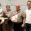 Auf dem Foto Dietmar Werner, Vorsitzender; Jutta Stuhl; Egon Stuhl, Ehrenvorsitzender; Markus Seifert, Vorsitzender.