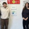 Schülersprecher Arby Kreß (Q11), Silas Kunkel (Klassensprecher 11a), Lenja Gerholz (Klassensprecherin 10a) und Mája Kestler (Klassensprecherin 11b), die Teilnehmenden vom LSH an „Active4Future“, dem zweiten Online-Netzwerktreffen der Weltethos-Schulen.