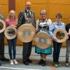 Die Majestäten und Scheibengewinner: von links Alexander Schäflein, Armin Werner, Anna Lutz, Martin Lutz, Marianne Neeb, Dominik Hahn, Maximilian Lutz, Reinhard Beutel.
