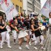 Die Hofheimer Samba-Gruppe "Bateria Caliente" bei einem Auftritt in Schweinfurt. Der zugehörige Verein macht dort in Kürze einen Zweitsitz auf.