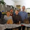 Die Vereinsmeister mit ihren Siegertieren (von links): Michael Koberstein, Bastian Keßler, Wolfgang Schelbert, Philipp Keßler, Stefan Keßler und Winfried Wießner.