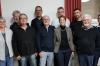 Die Funktionsträger der Nahwärme-Genossenschaft Lebenhan eG (von links):  Otmar Elting, Carmen Küth, Egon Heller, Matthias Brändle (Aufsichtsräte) Norbert Peschke, Alexander Vonderau, Peter Küth (Vorstände), Juliane Eisenschmidt, Markus Schwemin, Michael Respondek (Aufsichtsräte) und Michael Bauer (Versammlungsleiter).