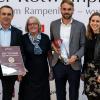 Reinhold Schwarz, Anja Schwarz, Christian Schwarz und Klara Zehnder (v. l . n. r.) auf der Preisverleihung des Deutschen Rotweinpreises in Bad Neuenahr-Ahrweiler.